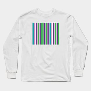 Purple & Green Stripes Long Sleeve T-Shirt